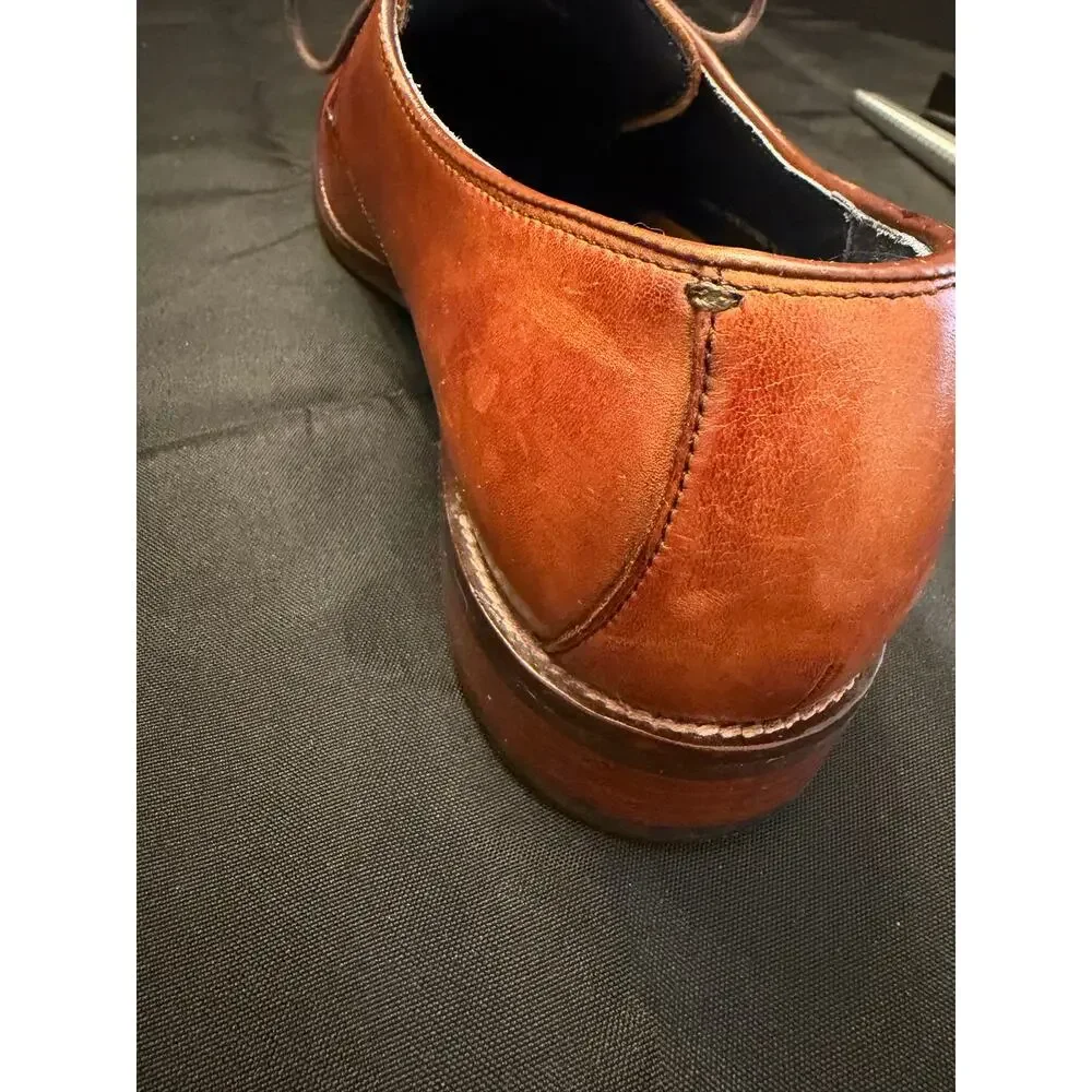 Cole Haan Men's Lenox Hill Cap Toe Dress Shoes British Tan Leather 10 Wide